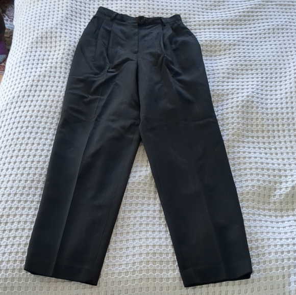 Lauren Ralph Lauren Pants - Vintage Lauren Ralph Lauren Wool Pants Black Pleated Stripes Size 4 High Waist